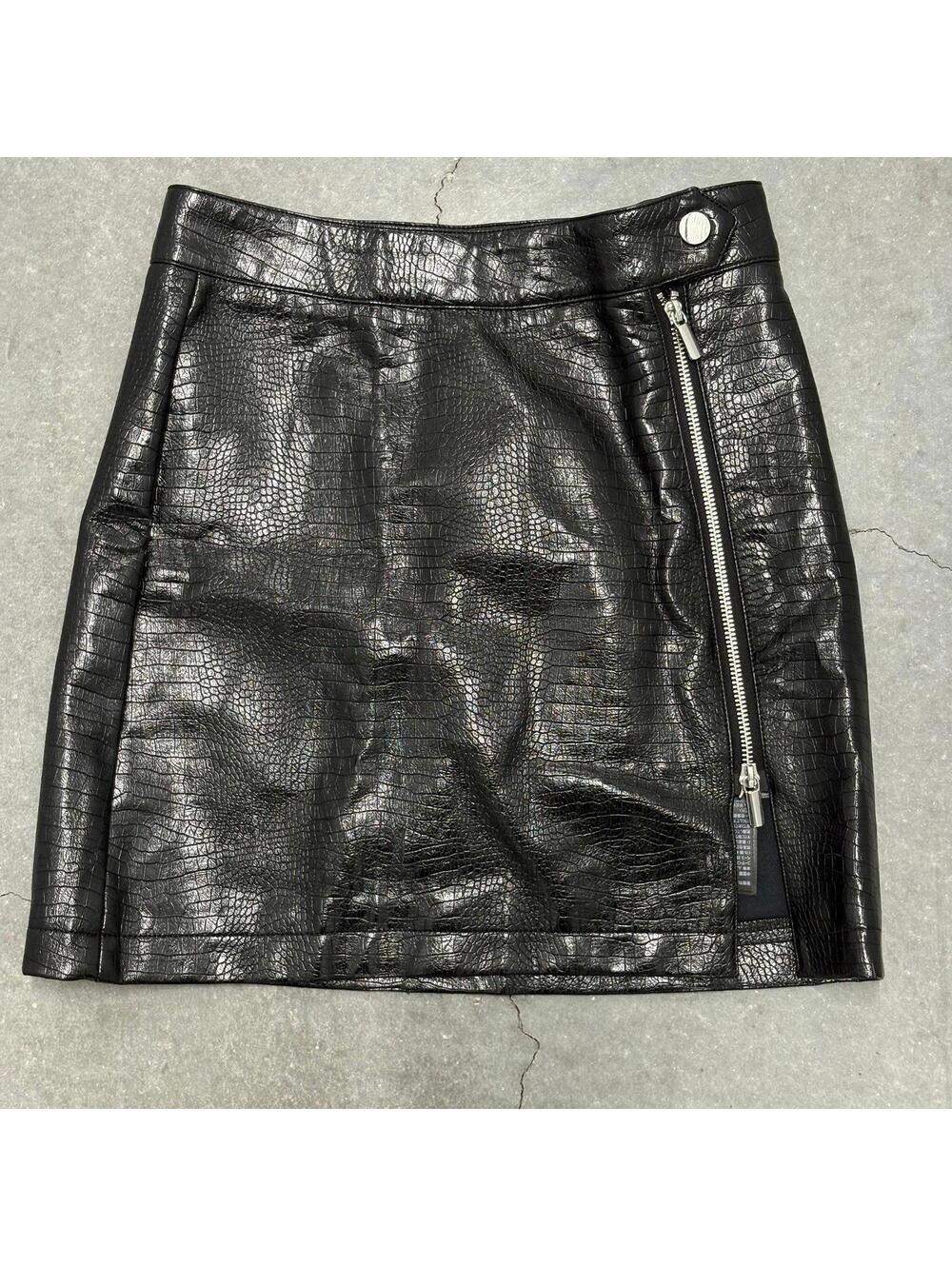 TopShop Black Snake Pattern Skirt